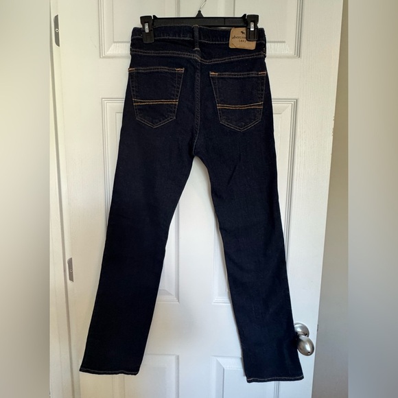 EUC Boys Abercrombie Kids Dark Blue Straight Jeans Size 15/16 - Picture 5 of 5